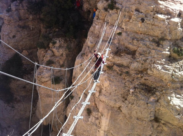  Brücke zwischen zwei Punkten des Klettersteigs 